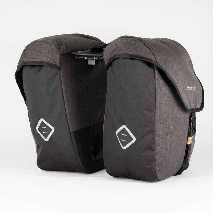 ATRAN VELO ZAP DUBBELVÄSKA VATTENTÅLIG AVS GRÅ/SVART