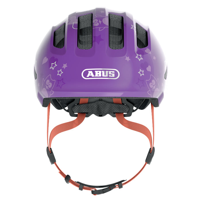 ABUS HJÄLM SMILEY 3.0 PURPLE STAR M GRÖNT SP.