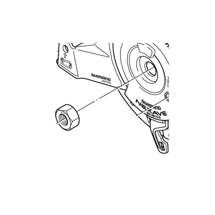 SHIMANO LÅSMUTTER RULLBROMS BAKNAV BR-IM70-R 8-VXL