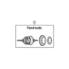 SHIMANO NAVINSATS 182 MM SG-C3001-7R, RULLBROMS