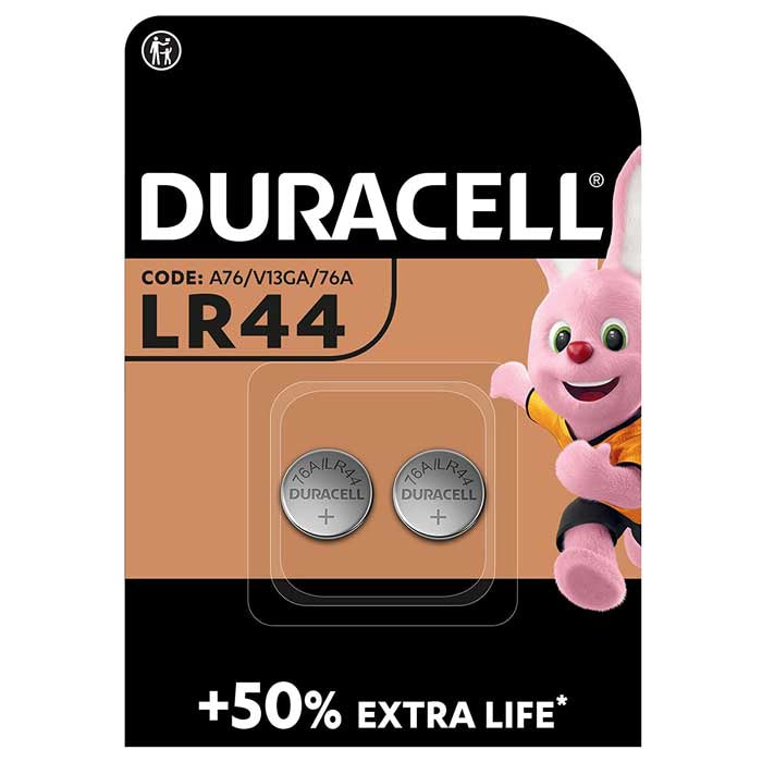 DURACELL BATTERI LR44 1,5 V DURACELL PLUS 2-PACK