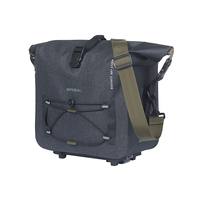 BASIL NAVIGATOR STORM PAKETHÅLLVÄSKA MIK SVART