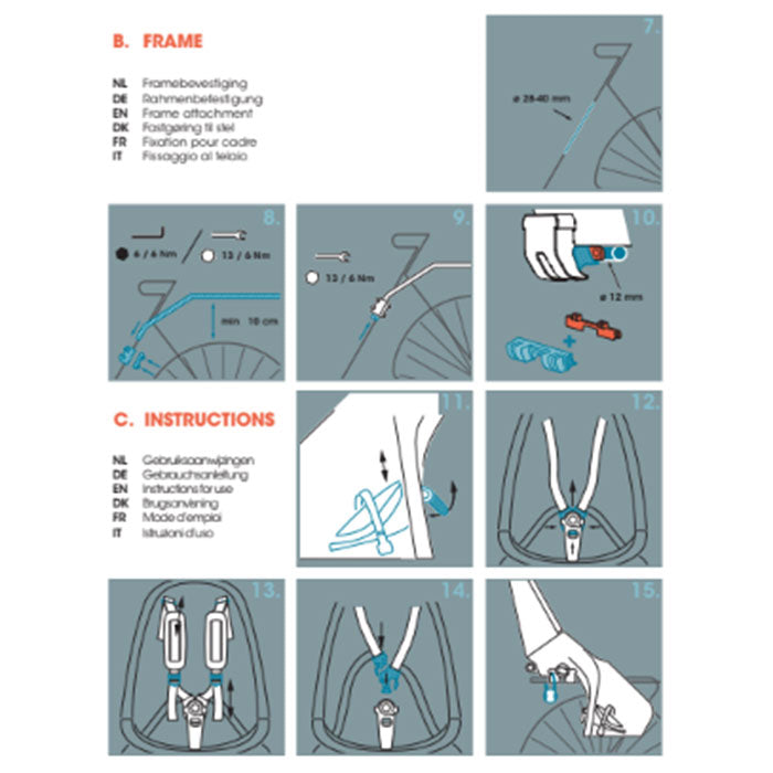 BELLELI CYKELBARNSTOL QIBBEL AIR FÖR RAM SVART