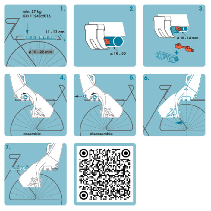 WIDEK CYKELBARNSTOL QIBBEL AIR FÖR PAKETH. SVART