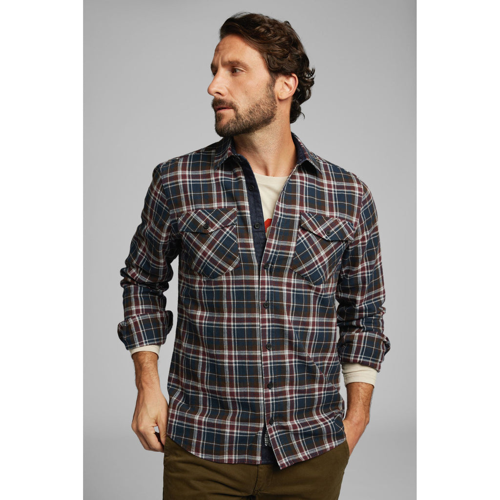 STIHL Skjorta PLAID FLANNEL blå / röd