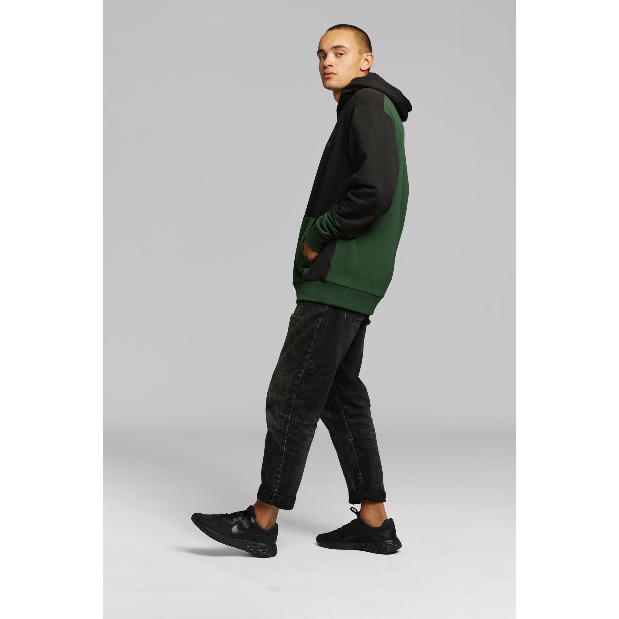 STIHL Hoodie COLORBLOCK POCKET grön