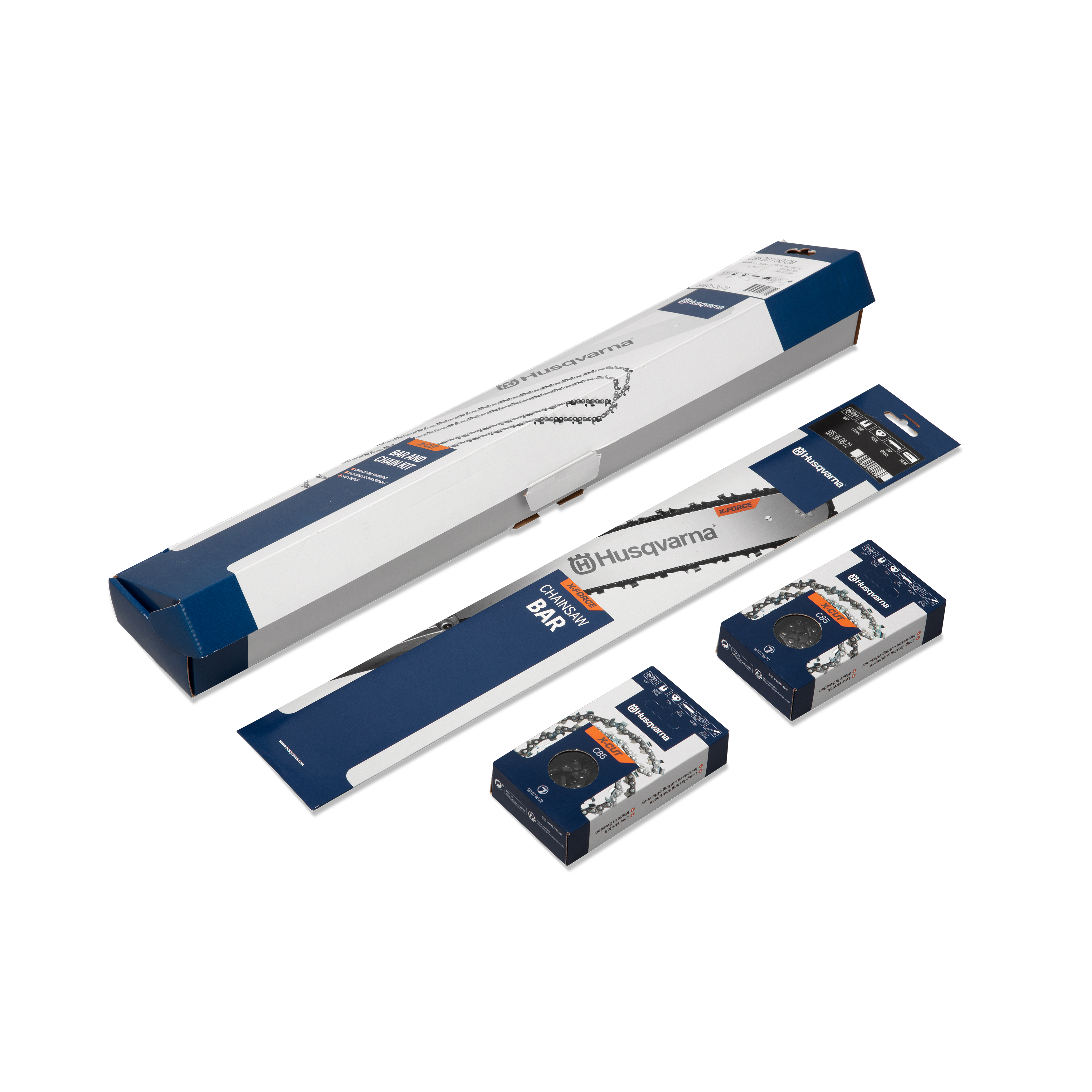 HUSQVARNA 1 x X-Force 3/8"/1.5mm HLM / 2 x X-CUT C85 3/8" 1.5mm