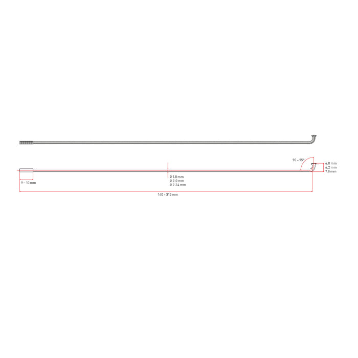 DT SWISS EKRAR RF 290 MM 2.0 MM CHAMPION KART 100 ST SILVER