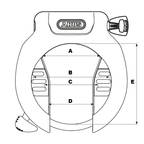 ABUS RAMLÅS SHIELD 4650 + LÅSCYLINDER RAMBATTERI