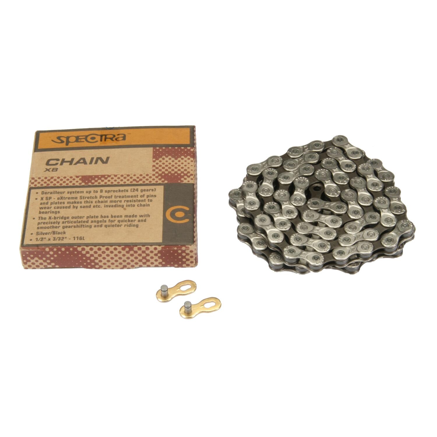 SPECTRA Kedja 3/32" silver/svart