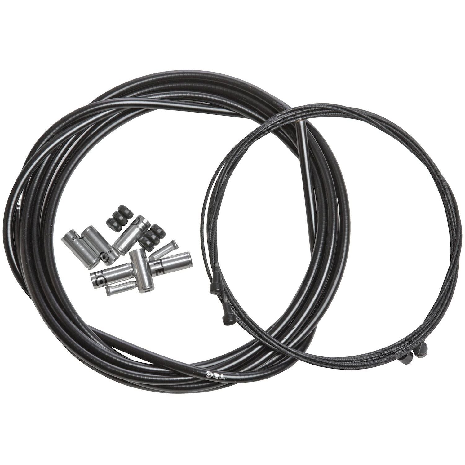 TEC Bromskabelset fram & bak svart