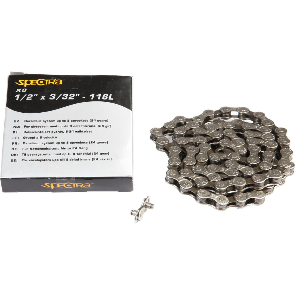 SPECTRA Kedja 3/32" silver/svart