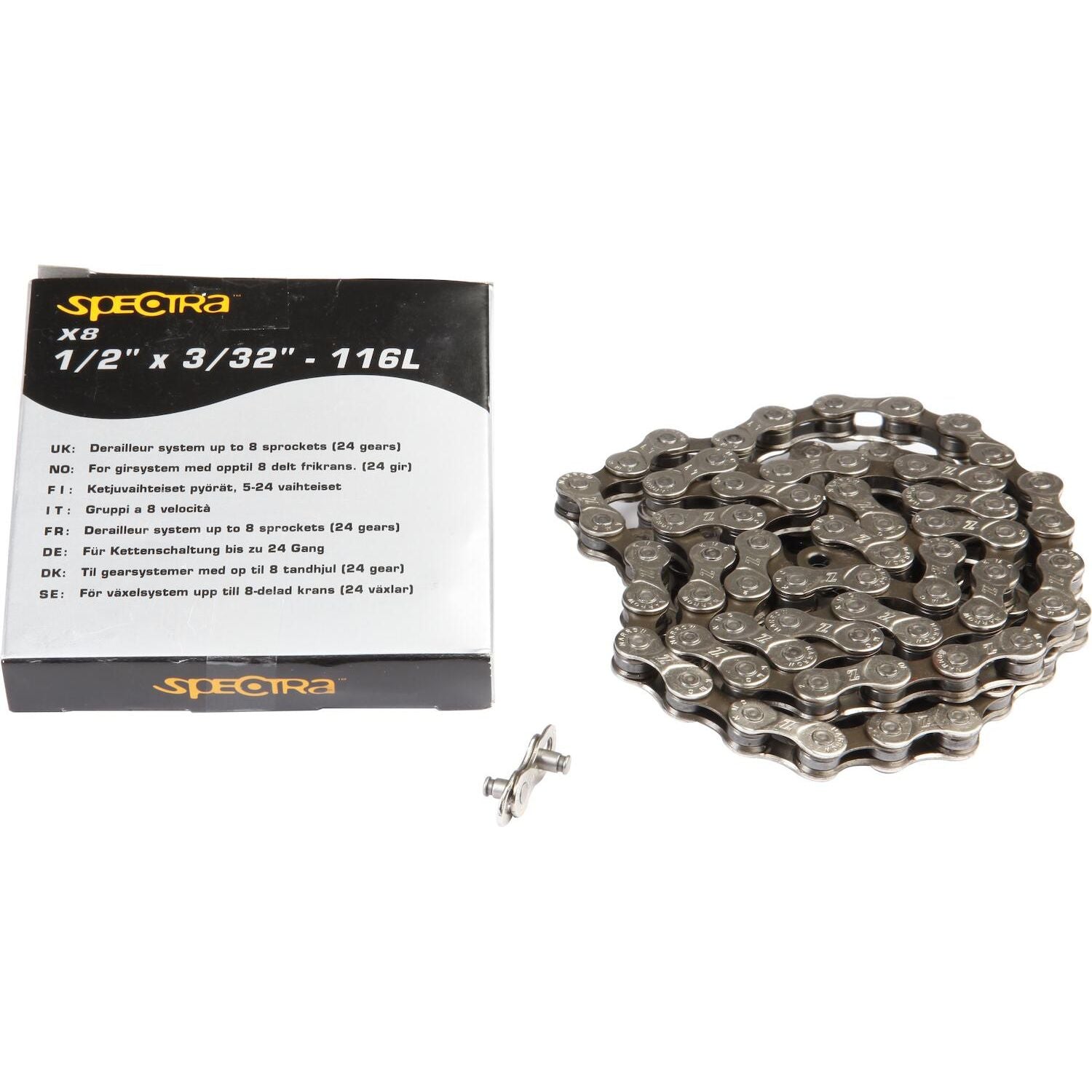 SPECTRA Kedja 3/32" silver/svart