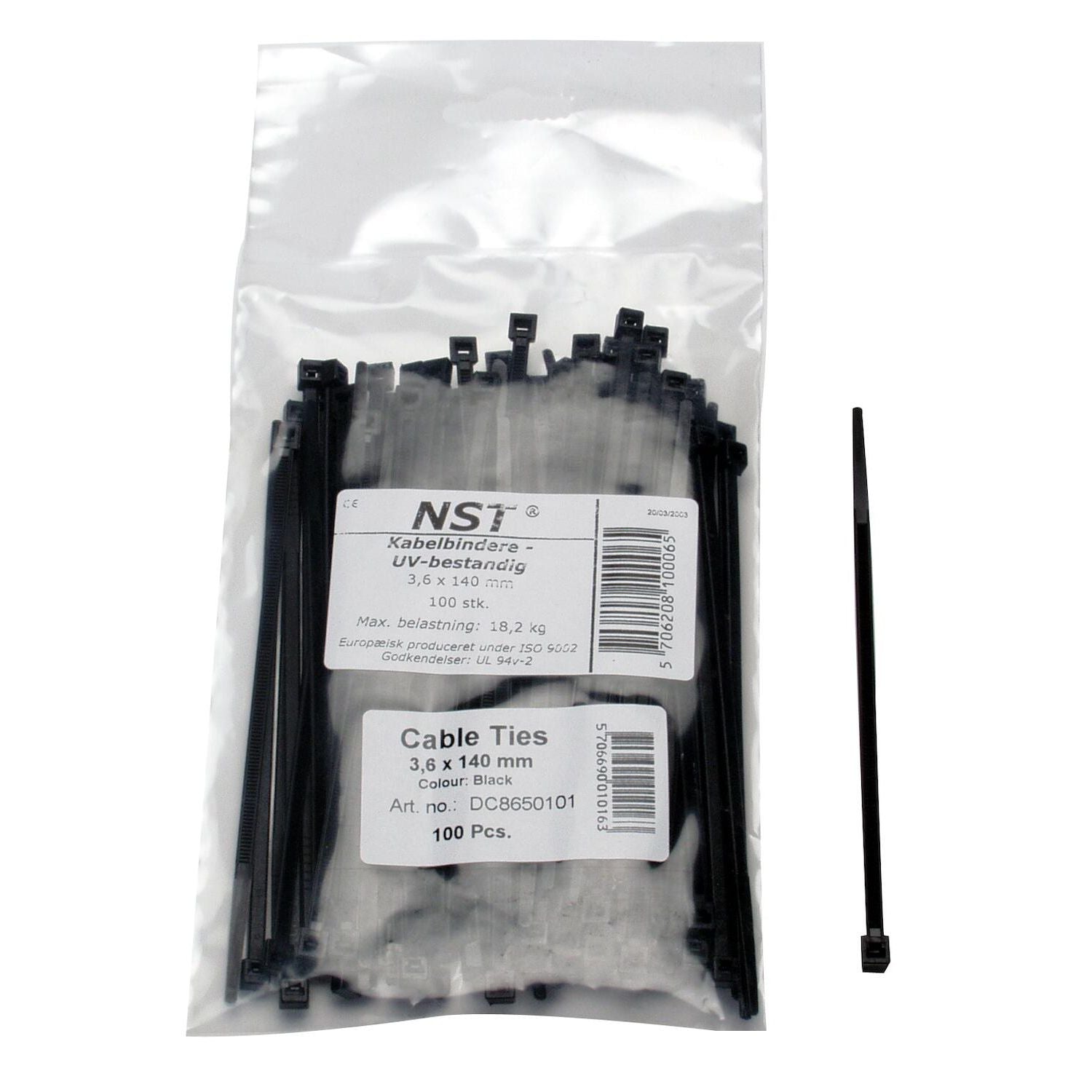 Buntband 3.6x200mm sv (100st)